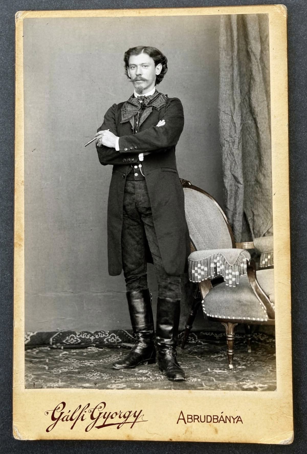 The Gentleman and His Watch restored black and white