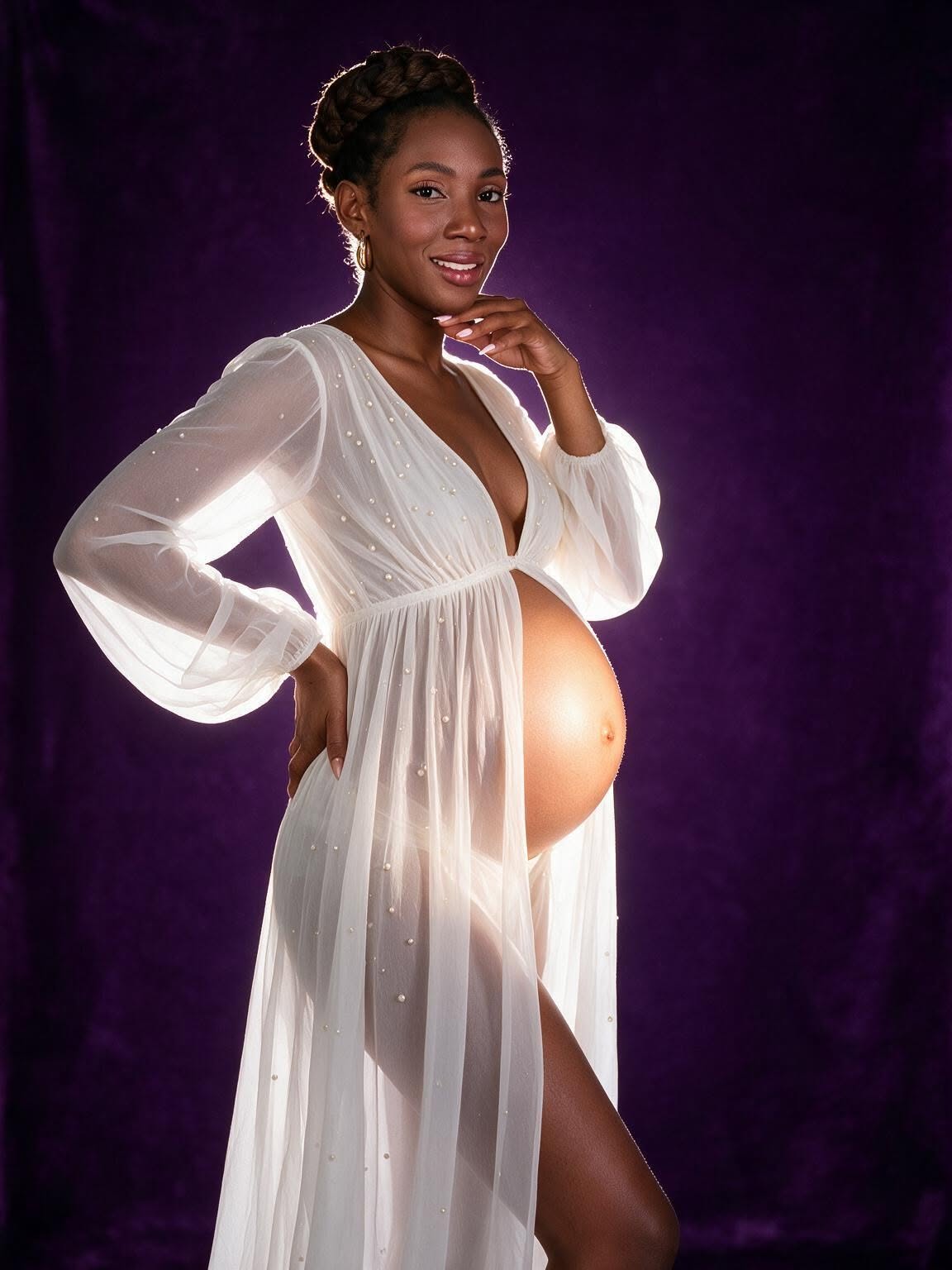 Contemporary maternity portrait
