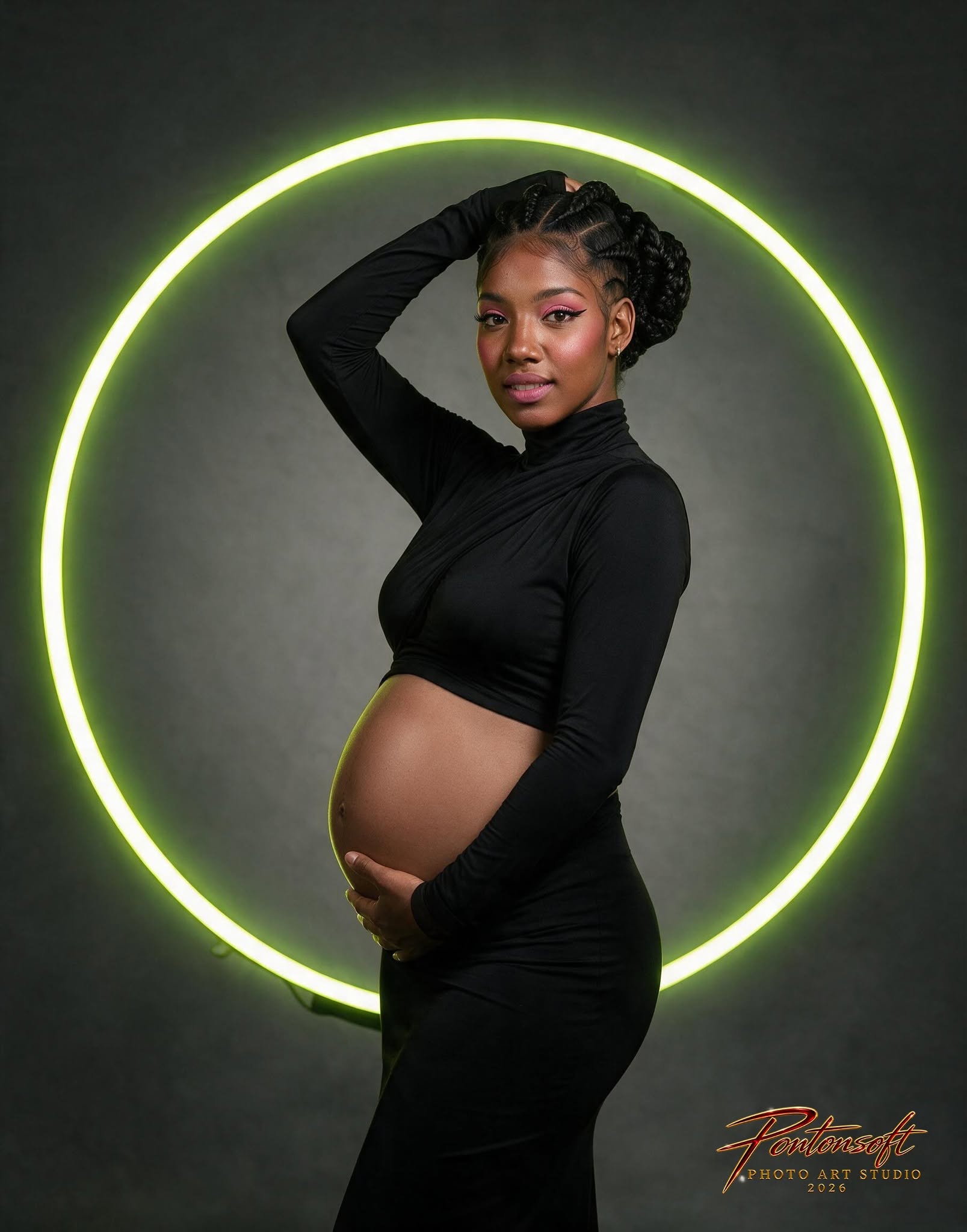 Studio maternity portrait