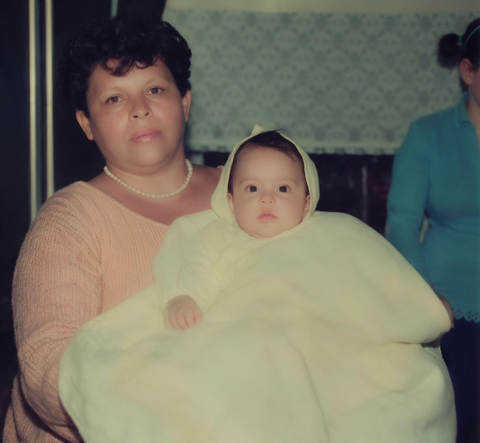 Mother and Child Memory restored black and white