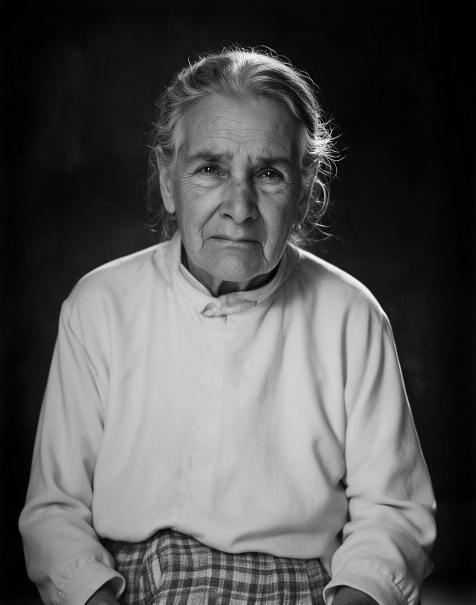 A Portrait Brought to Life restored black and white