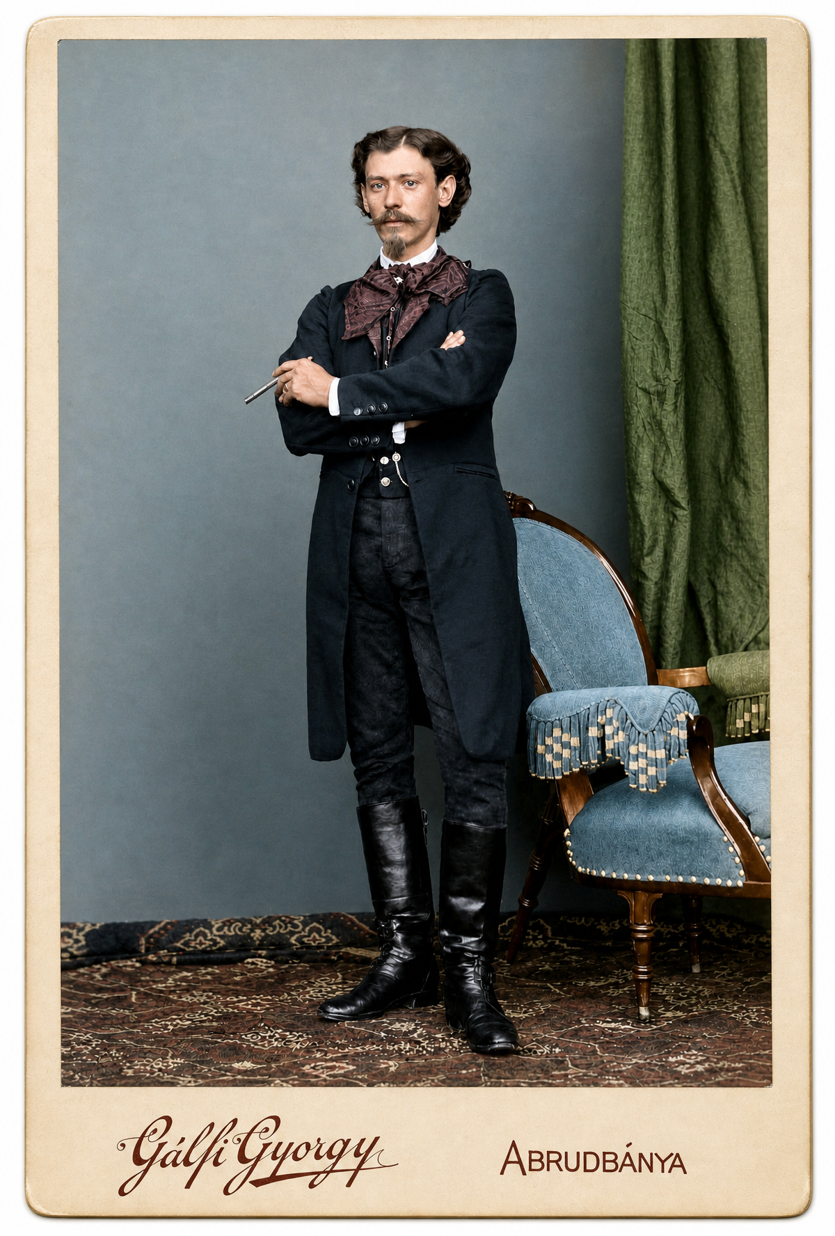 The Gentleman and His Watch colorized
