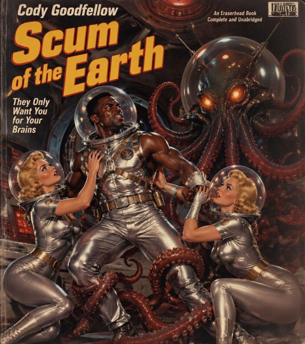 Scum of the Earth — Alien Menace retro-futuristic artwork